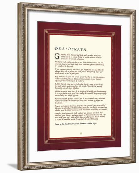 Desiderata-The Inspirational Collection-Framed Giclee Print