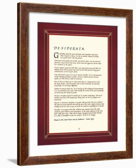 Desiderata-The Inspirational Collection-Framed Giclee Print