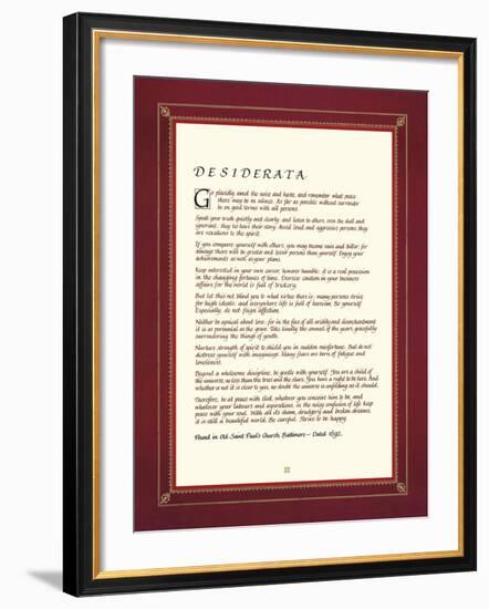 Desiderata-The Inspirational Collection-Framed Giclee Print