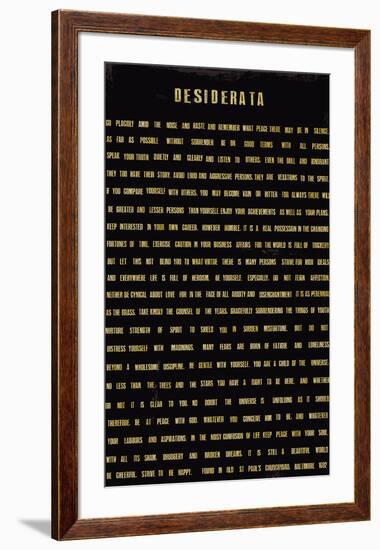 Desiderata-The Vintage Collection-Framed Giclee Print