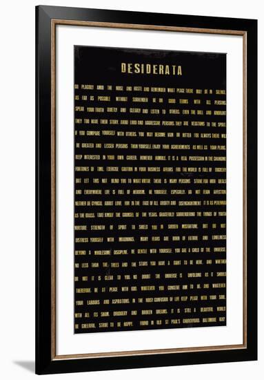 Desiderata-The Vintage Collection-Framed Giclee Print