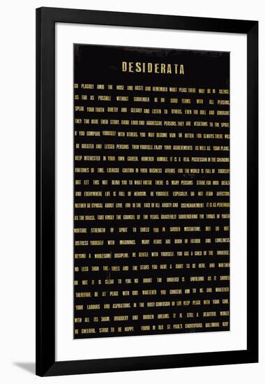 Desiderata-The Vintage Collection-Framed Giclee Print