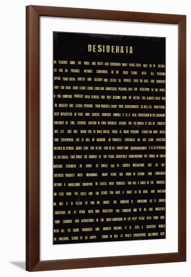 Desiderata-The Vintage Collection-Framed Giclee Print