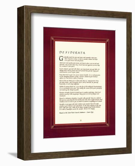 Desiderata-null-Framed Premium Giclee Print