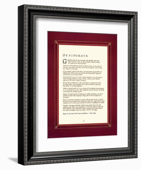 Desiderata-null-Framed Premium Giclee Print