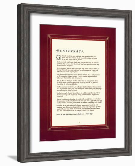 Desiderata-null-Framed Art Print