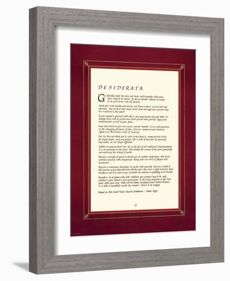 Desiderata-null-Framed Art Print