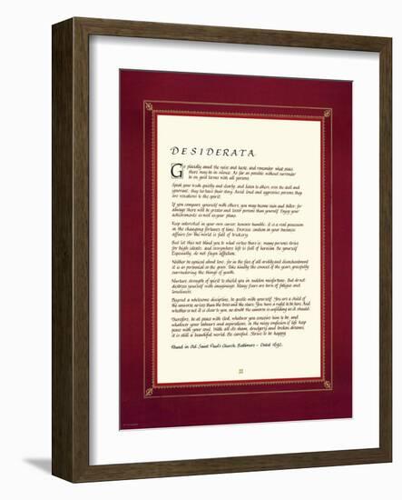 Desiderata-null-Framed Art Print