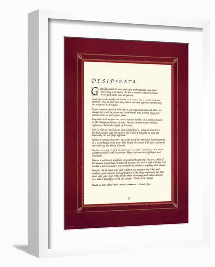 Desiderata-null-Framed Art Print