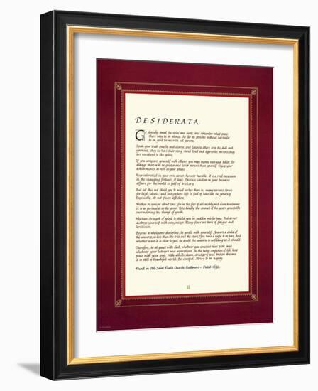 Desiderata-null-Framed Art Print