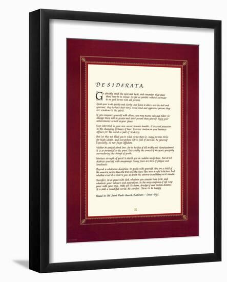 Desiderata-null-Framed Premium Giclee Print