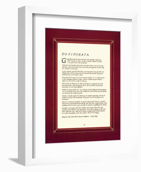 Desiderata-null-Framed Art Print