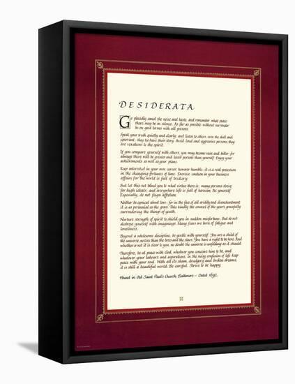 Desiderata-null-Framed Stretched Canvas