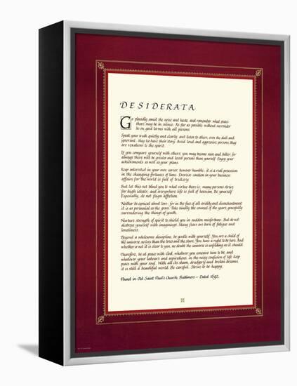 Desiderata-null-Framed Stretched Canvas