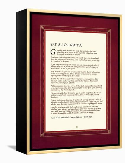 Desiderata-null-Framed Stretched Canvas