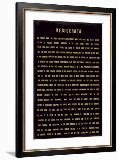 Desiderata-The Vintage Collection-Framed Art Print