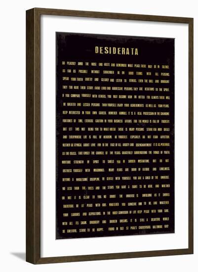 Desiderata-The Vintage Collection-Framed Art Print