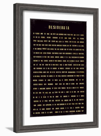 Desiderata-The Vintage Collection-Framed Art Print