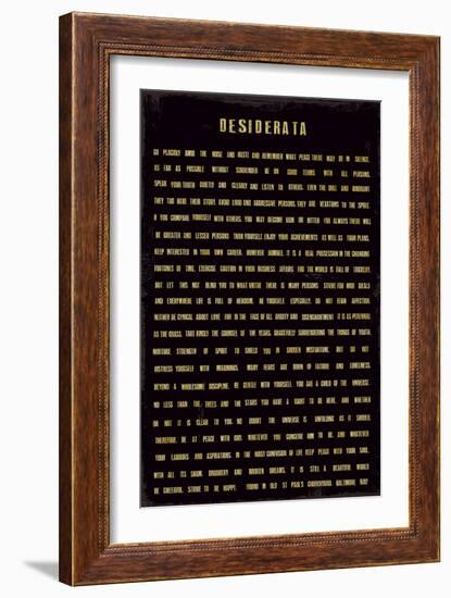 Desiderata-The Vintage Collection-Framed Art Print