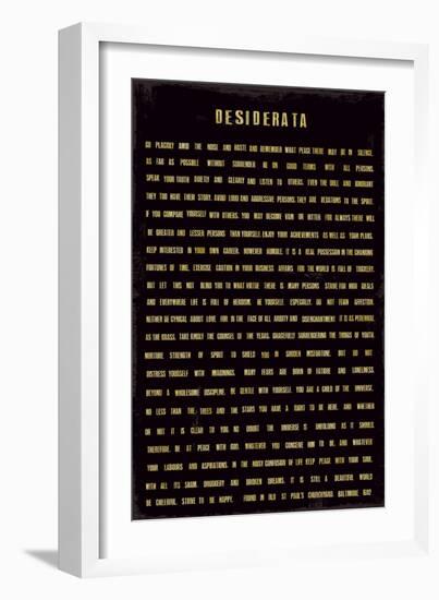 Desiderata-The Vintage Collection-Framed Art Print