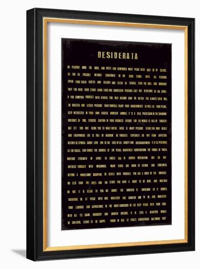 Desiderata-The Vintage Collection-Framed Art Print