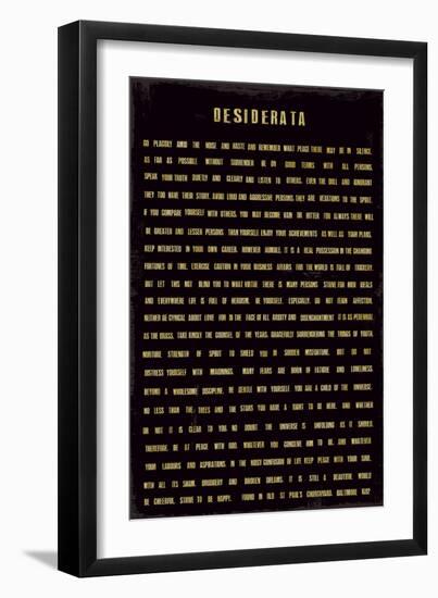 Desiderata-The Vintage Collection-Framed Premium Giclee Print