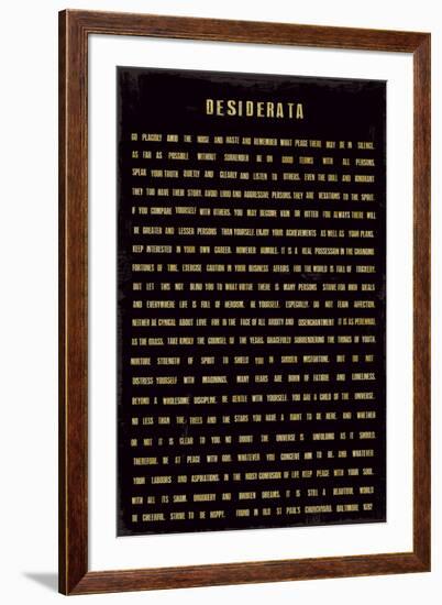 Desiderata-The Vintage Collection-Framed Art Print