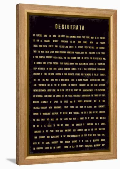 Desiderata-The Vintage Collection-Framed Stretched Canvas