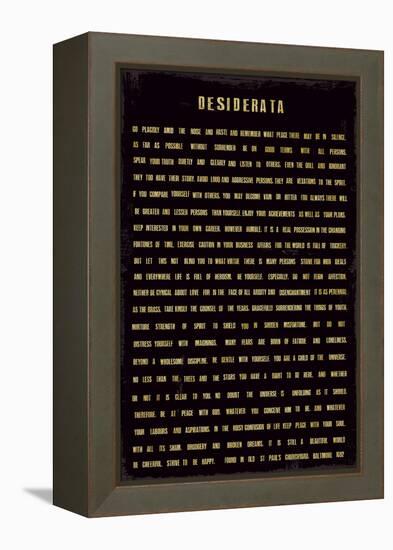 Desiderata-The Vintage Collection-Framed Stretched Canvas