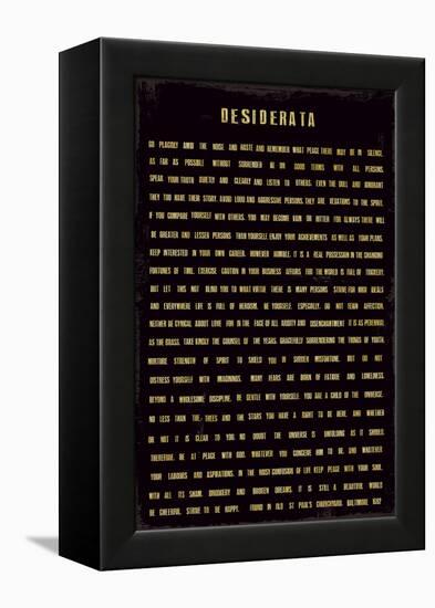 Desiderata-The Vintage Collection-Framed Stretched Canvas