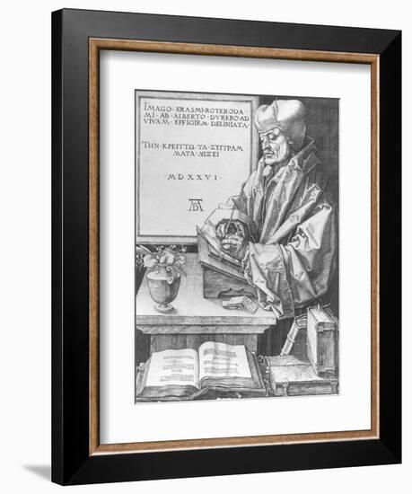 Desiderius Erasmus (1466-1536) of Rotterdam, 1526-Albrecht Dürer-Framed Giclee Print