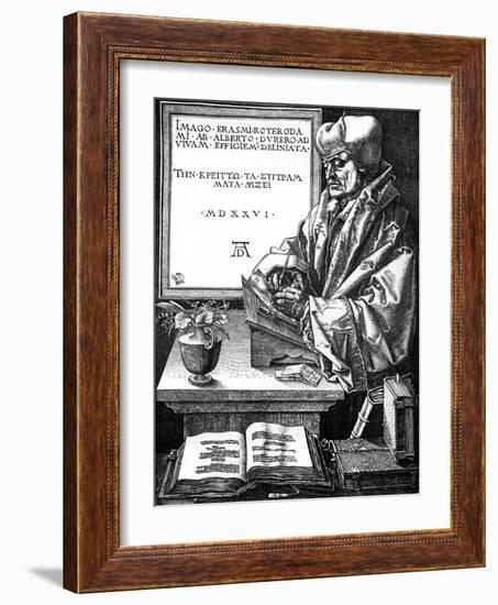 Desiderius Erasmus, Dutch Author, Scholar and Humanist-Albrecht Durer-Framed Giclee Print