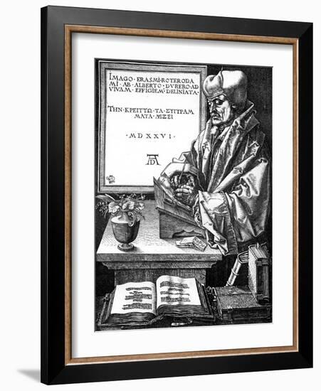 Desiderius Erasmus, Dutch Author, Scholar and Humanist-Albrecht Durer-Framed Giclee Print