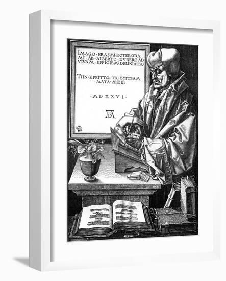 Desiderius Erasmus, Dutch Author, Scholar and Humanist-Albrecht Durer-Framed Giclee Print