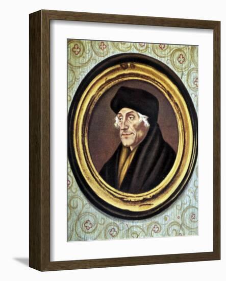 Desiderius Erasmus Portrait of-Hans Holbein the Younger-Framed Giclee Print
