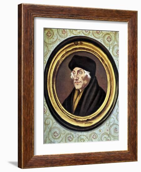 Desiderius Erasmus Portrait of-Hans Holbein the Younger-Framed Giclee Print