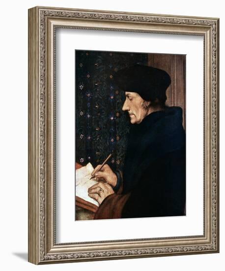 Desiderus Erasmus (1497-154), Dutch Humanist and Scholar, 1523-Hans Holbein the Younger-Framed Giclee Print