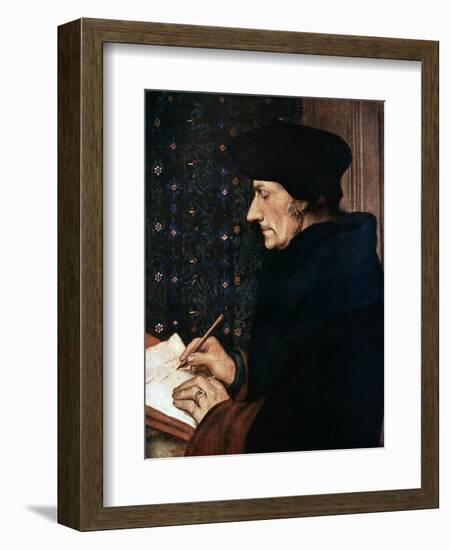 Desiderus Erasmus (1497-154), Dutch Humanist and Scholar, 1523-Hans Holbein the Younger-Framed Giclee Print