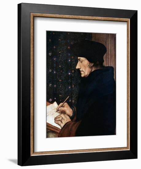 Desiderus Erasmus (1497-154), Dutch Humanist and Scholar, 1523-Hans Holbein the Younger-Framed Giclee Print