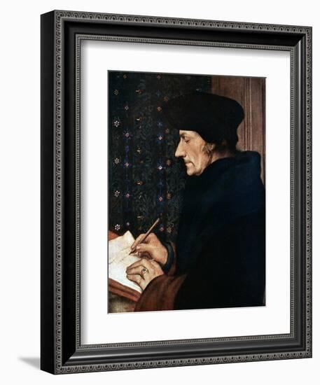 Desiderus Erasmus (1497-154), Dutch Humanist and Scholar, 1523-Hans Holbein the Younger-Framed Giclee Print