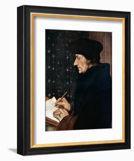 Desiderus Erasmus (1497-154), Dutch Humanist and Scholar, 1523-Hans Holbein the Younger-Framed Giclee Print