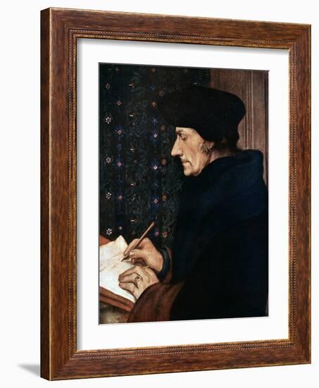 Desiderus Erasmus (1497-154), Dutch Humanist and Scholar, 1523-Hans Holbein the Younger-Framed Giclee Print