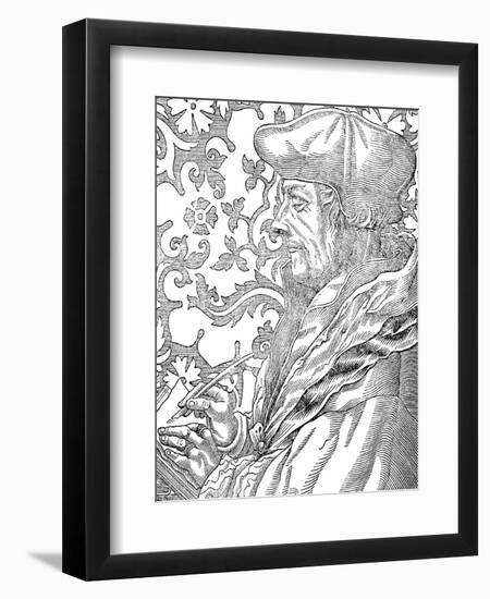 Desiderus Erasmus, 15th-16th Century Dutch Humanist and Scholar, 19th Century-Hans Holbein the Younger-Framed Giclee Print