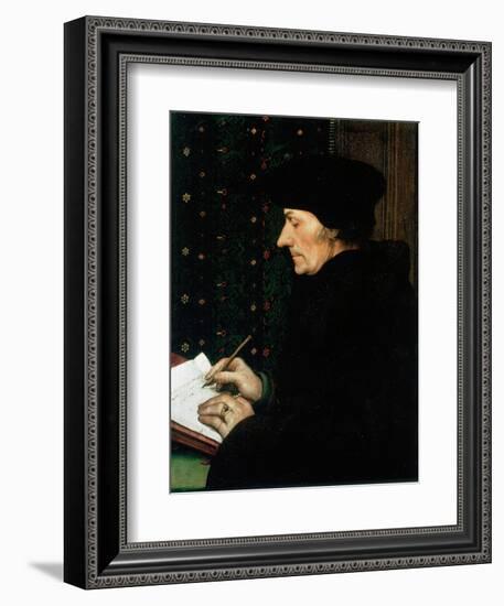 Desiderus Erasmus, Dutch Humanist and Scholar, 1523-Hans Holbein the Younger-Framed Giclee Print