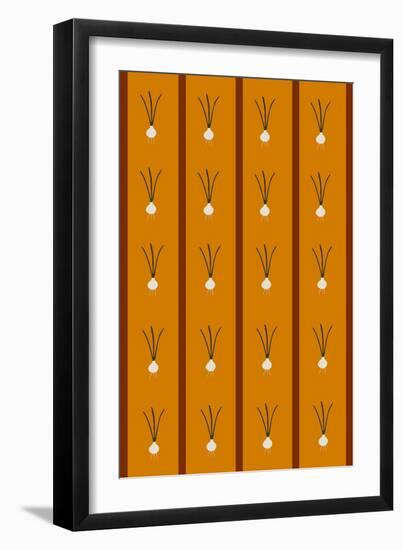 Design -CR-Onions in Ochre Brown-Cristina Rodriguez-Framed Giclee Print