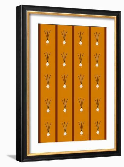 Design -CR-Onions in Ochre Brown-Cristina Rodriguez-Framed Giclee Print