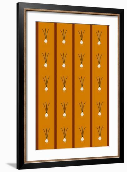 Design -CR-Onions in Ochre Brown-Cristina Rodriguez-Framed Giclee Print