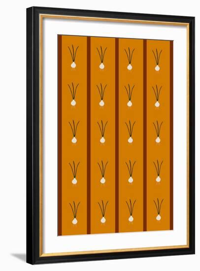 Design -CR-Onions in Ochre Brown-Cristina Rodriguez-Framed Giclee Print