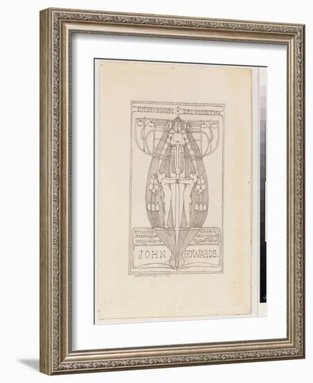 Design for a Bookplate, 1896 (Pencil on Paper)-Margaret Macdonald Mackintosh-Framed Giclee Print