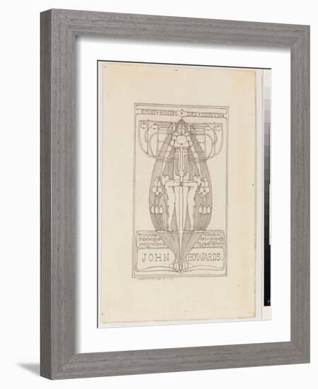 Design for a Bookplate, 1896 (Pencil on Paper)-Margaret Macdonald Mackintosh-Framed Giclee Print